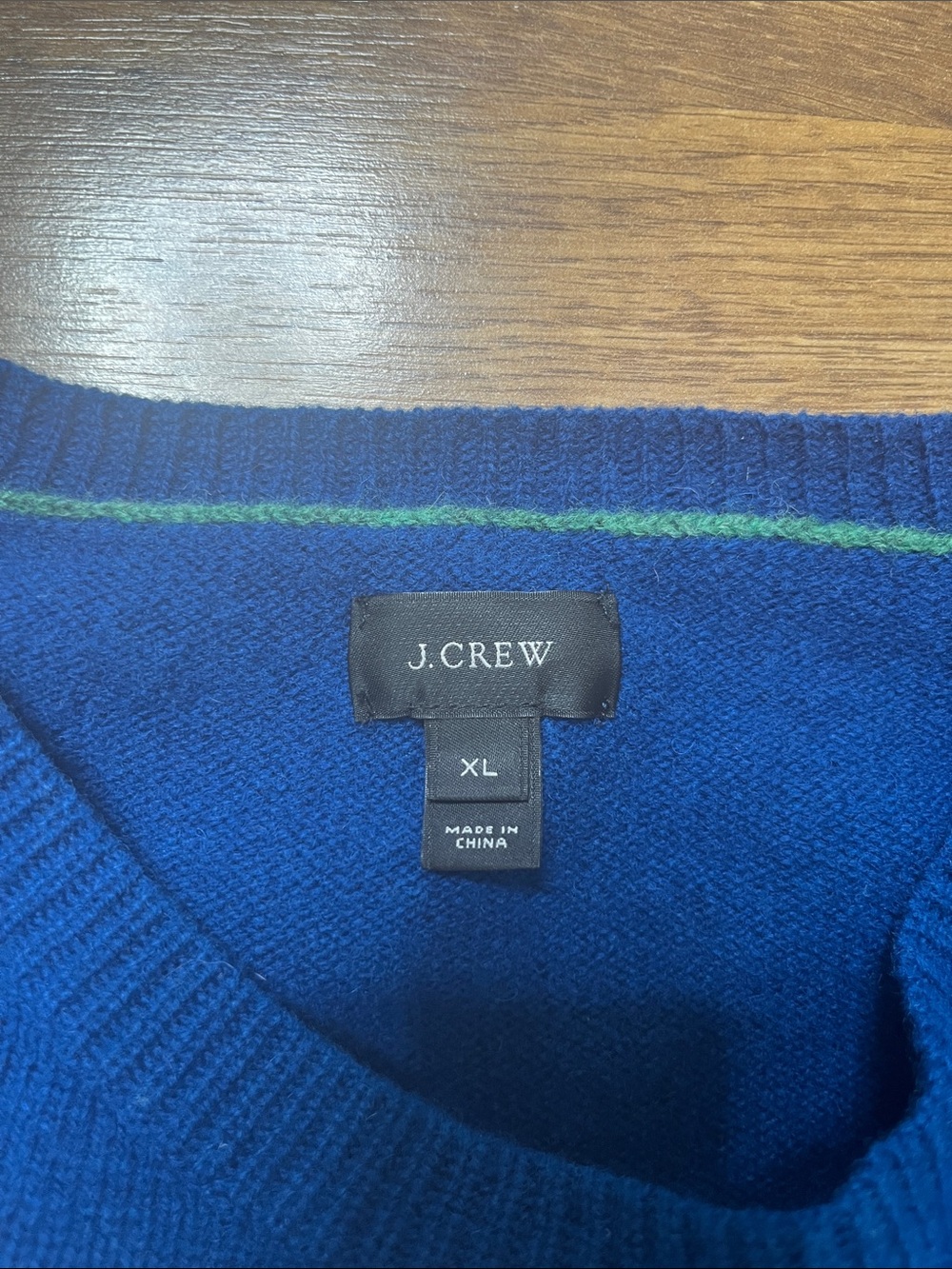 J. Crew Vintage Lambswool Crew Neck Sweater Blue Size XL